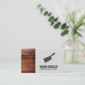 Rustikales Holz | FÜHRUNGSKRAFT KOCH | Holz Visitenkarte (Stehend Vorderseite)