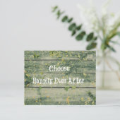 Rustikales Holz für immer nach Zitat Postkarte (Stehend Vorderseite)