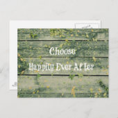 Rustikales Holz für immer nach Zitat Postkarte (Vorne/Hinten)