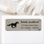 Rustikales Holz Galloping Pferd Wasserfarbe Silhou (Insitu)