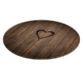 Rustikales Holz gebrannter Herz-Druck Schneidebrett (Ecke)