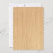 Rustikales Holz Gelbe Blütenschmetterling Brautpar Einladung (Rückseite)