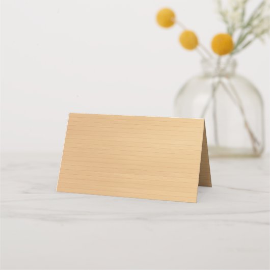 Rustikales Holz Gelbe Blütenschmetterlingsstelle Platzkarte (Rückseite)