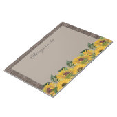 Rustikales Holz Gelbe Sonnenblumen Land zu tun Lis Notizblock (angewinkelt)