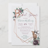 Rustikales Holz geometrische Wasserfarbe Einladung (Vorderseite)