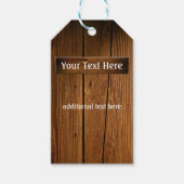 Rustikales Holz Geschenkanhänger (Vorderseite)