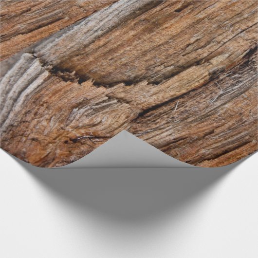 Rustikales Holz Geschenkpapier (Ecke)