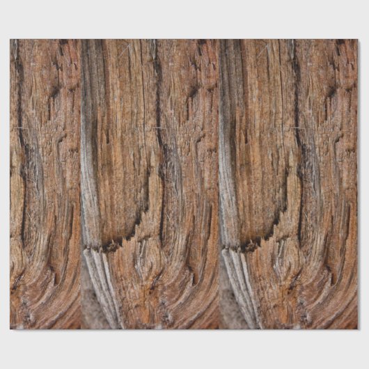 Rustikales Holz Geschenkpapier (Flach)