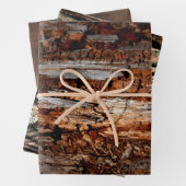 Rustikales Holz Geschenkpapier Set (Beispiel)