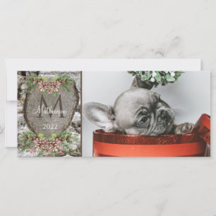 Rustikales Holz geschnitztes Herz Familie Monogram