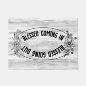 Rustikales Holz, gesegnet, gesegnet, raus Fußmatte (Vorderseite)