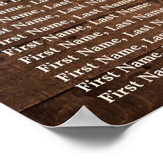 Rustikales Holz Gipskraut 15 Tische Sitzplan Poster (Ecke)