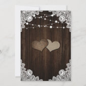 Rustikales Holz Gipskraut Sonnenblumen Brautparty Einladung (Rückseite)