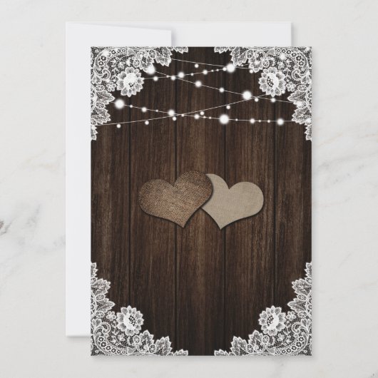 Rustikales Holz Gipskraut Sonnenblumen Brautparty Einladung (Rückseite)