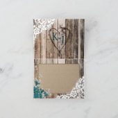 Rustikales Holz Gipskraut Spitze Danke Karte (Innenseite)