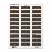 Rustikales Holz Glam Sparkle Lights Adressetikette (Vorne)