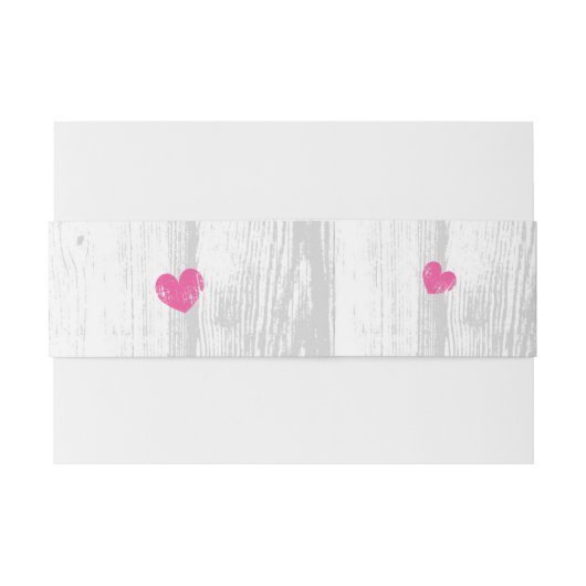 Rustikales Holz-Glas Hochzeitskleid Bauchband Einladungsbanderole (Rückseitenbeispiel)