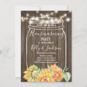 rustikales Holz, Glas, Party Einladung (Vorderseite)