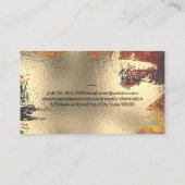 Rustikales Holz | Gold Foil Spritzer Visitenkarte (Rückseite)