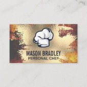 Rustikales Holz | Gold Foil Spritzer Visitenkarte (Vorderseite)