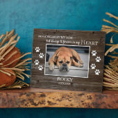 Rustikales Holz-Grain Familienpet Foto Gedenkstätt Fotoplatte (Seite)