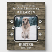 Rustikales Holz-Grain Familienpet Foto Gedenkstätt Fotoplatte (Vorderseite)