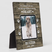 Rustikales Holz-Grain Familienpet Foto Gedenkstätt Fotoplatte (Seite)