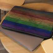 Rustikales Holz-Grain Philadelphia Pride Rainbow F Laptopschutzhülle
