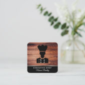 Rustikales Holz | Grill Master | Koch Quadratische Visitenkarte (Stehend Vorderseite)