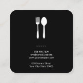 Rustikales Holz | Grill Master | Koch Quadratische Visitenkarte (Rückseite)