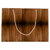 Rustikales Holz Große Geschenktüte (Rückseite)