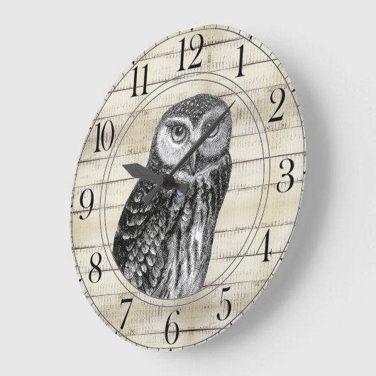 Rustikales Holz Großuhr Große Wanduhr (Winkel)