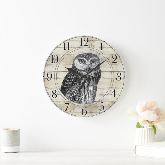 Rustikales Holz Großuhr Große Wanduhr (Zuhause)