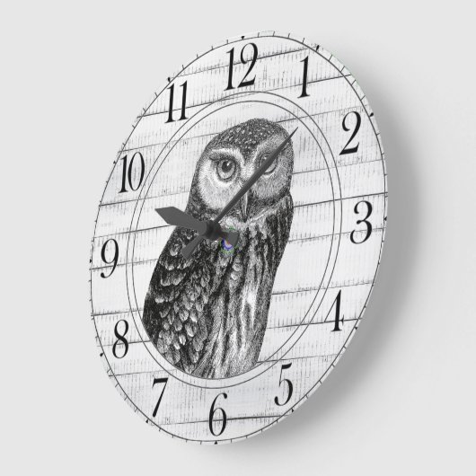 Rustikales Holz Großuhr Große Wanduhr (Winkel)