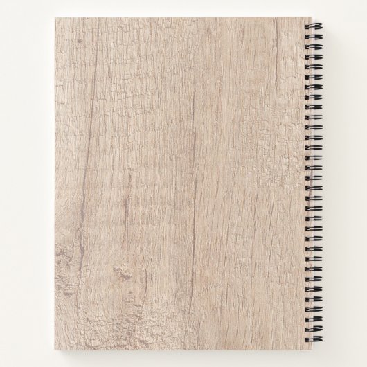 Rustikales Holz hausgemacht mit Liebe Rezept Perso Notizblock (Rückseite)