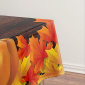Rustikales Holz Herbst Blätter Pumpkins Tischdecke (Beispiel)