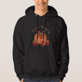 Rustikales Holz Herbst Orange Pumpkins Herbstlaub Hoodie (Vorderseite)