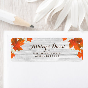 Rustikales Holz   HERBSTLAUB   Hochzeit von Glitze