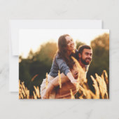 Rustikales Holz Herbstlaub String Lights Wedding R RSVP Karte (Rückseite)