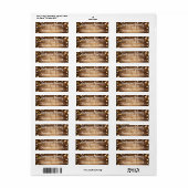 Rustikales Holz Hintergrund Bocci Rücksendeadresse (Vorne)