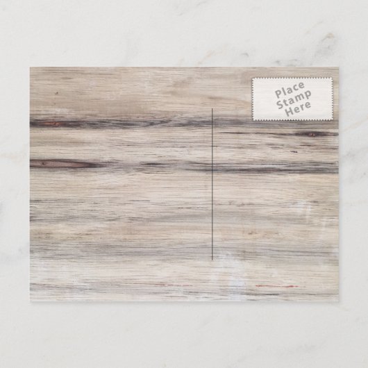 Rustikales Holz | Hirsche Save the Date Postkarte (Rückseite)