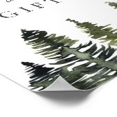 Rustikales Holz Hochzeitkarten und Geschenkzeichen Poster (Ecke)