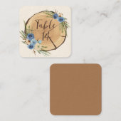 Rustikales Holz-Hochzeitstil Terminkarte (Vorne/Hinten)