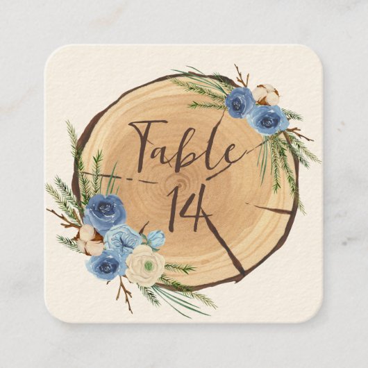 Rustikales Holz-Hochzeitstil Terminkarte (Vorderseite)