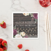 Rustikales Holz-Hochzeitszelt Serviette (Beispiel)