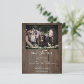 Rustikales Holz Hund Foto Whimsikale Typografie (Stehend Vorderseite)