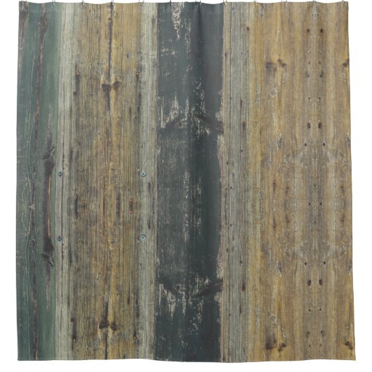 Rustikales Holz Hütte Charm Bath Duschvorhang (Vorderseite)