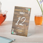 Rustikales Holz im Freien Hochzeitsstimmung Platzk Sockelschild (In SItu)