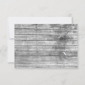 Rustikales Holz in allen Jahreszeiten Burgund Blum Save The Date (Rückseite)