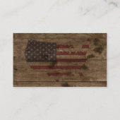 Rustikales Holz in der Visitenkarte des Staaten (Rückseite)